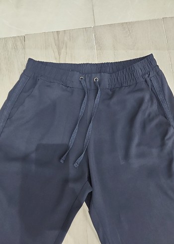 36 Beden Kadın lacivert Rahat Kesim Kumaş jogger
