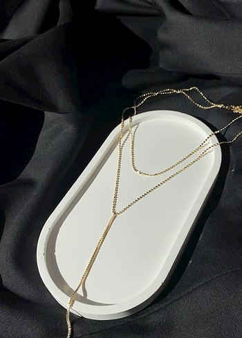 Diğer Minimalist gold Y kolye çelik