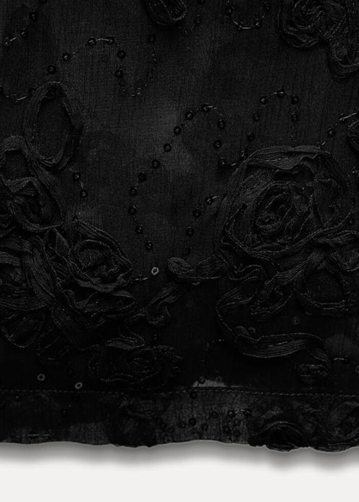 ZARA, DOKULU PULLU YARI TRANSPARAN PANTOLON - Görsel 3