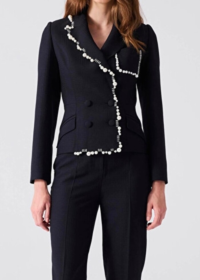 Machka Suni İnci Aksesuarlı Blazer - Görsel 2