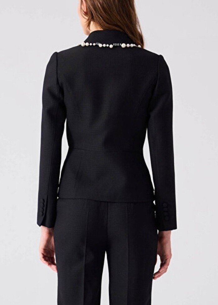Machka Suni İnci Aksesuarlı Blazer - Görsel 4