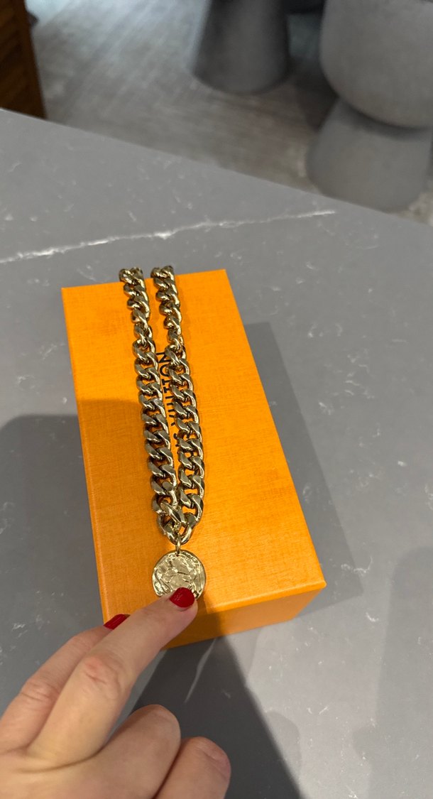 Parlak Altın Erkek Zincir Kolye - Görsel 2