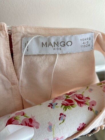 4 Yaş Beden ten rengi Renk Mango 4-5 Yaş Çocuk Elbisesi