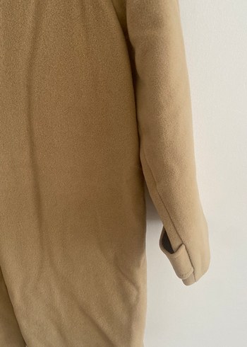 Bej Düğmeli Midi 10-11 Yaş Çocuk Kaban - Görsel 12