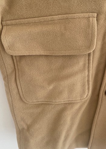 Bej Düğmeli Midi 10-11 Yaş Çocuk Kaban - Görsel 3