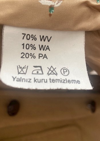 Bej Düğmeli Midi 10-11 Yaş Çocuk Kaban - Görsel 8