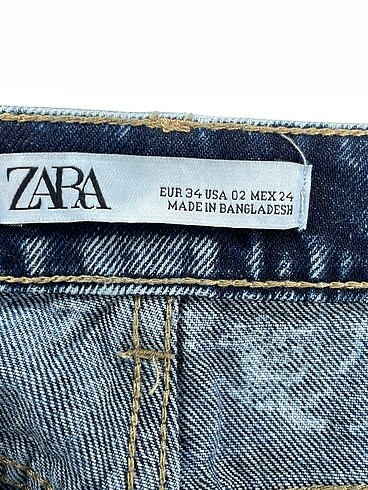 34 Beden mavi Renk Zara Mini Şort %70 İndirimli.
