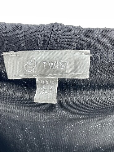 34 Beden siyah Renk Twist Midi Etek %70 İndirimli.