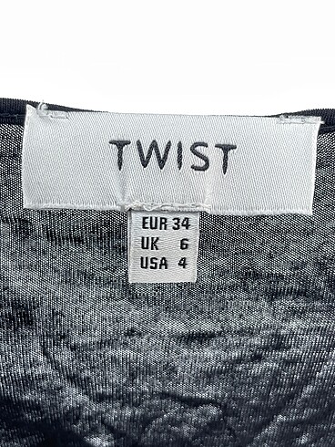 34 Beden siyah Renk Twist Bluz %70 İndirimli.