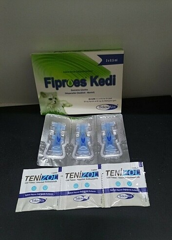 Kedi 3 iç 3 dış parazit