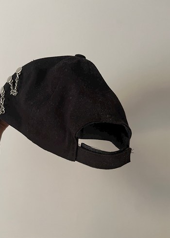 Beden siyah Renk Tokalı Siyah Gotik Punk Şapka