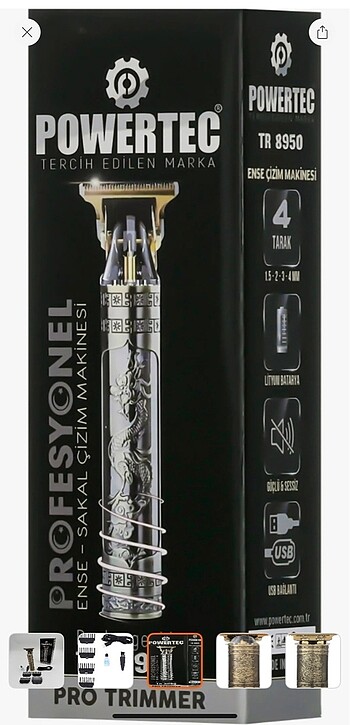 POWERTEC TR-8950 saç sakal tıraş makinesi