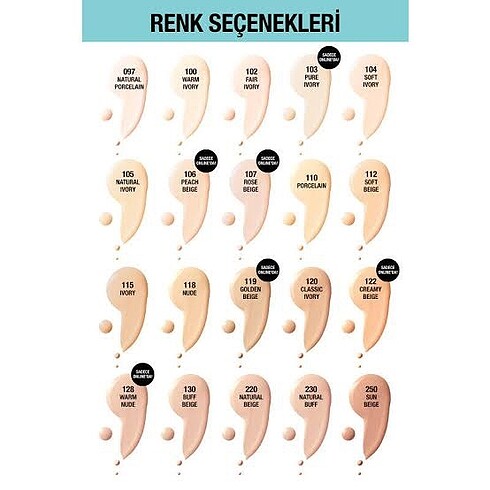 Beden Maybelline Fit me Matte Poreless Fondoten 112 SOFT BEIGE