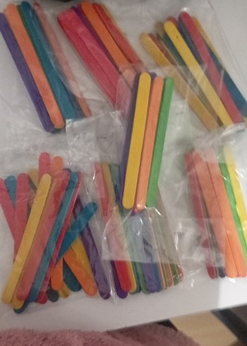 Renkli Ahşap Çubuklar Seti küçük boy - Görsel 2