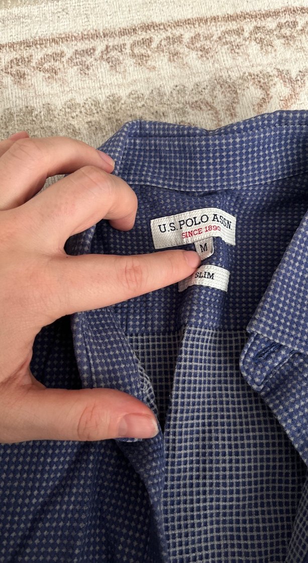 Erkek Lacivert Denim Düğmeli Gömlek - Görsel 4