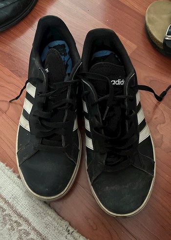 Siyah Adidas Bağcıklı Erkek Spor Ayakkabı - Görsel 2