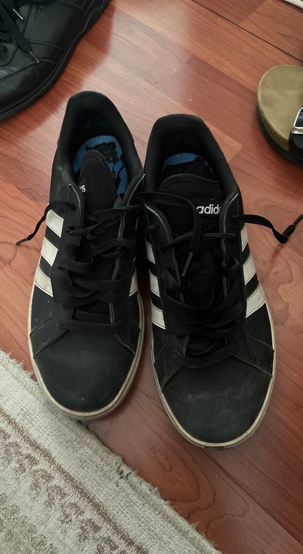 Siyah Adidas Bağcıklı Erkek Spor Ayakkabı - Görsel 2