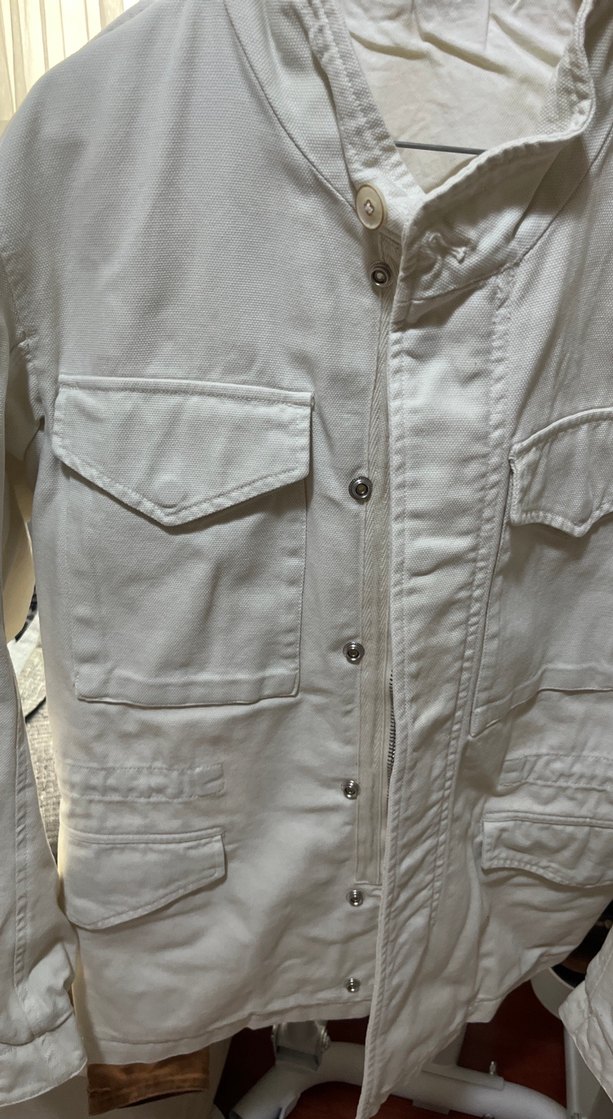 Zara Düğmeli Beyaz erkek Keten Ceket - Görsel 2