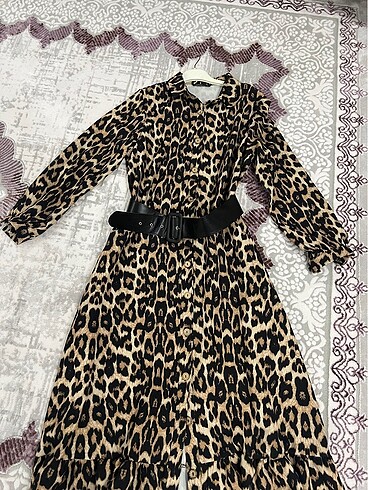 42 Beden çeşitli Renk Leopar elbise