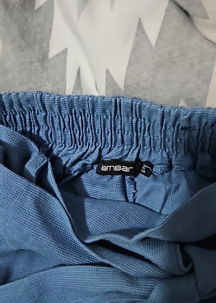 ambar m beden mavi bol pantolon - Görsel 2