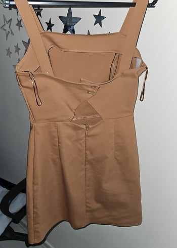 Bej Midi Sade Kadın Elbise ADL - Görsel 2