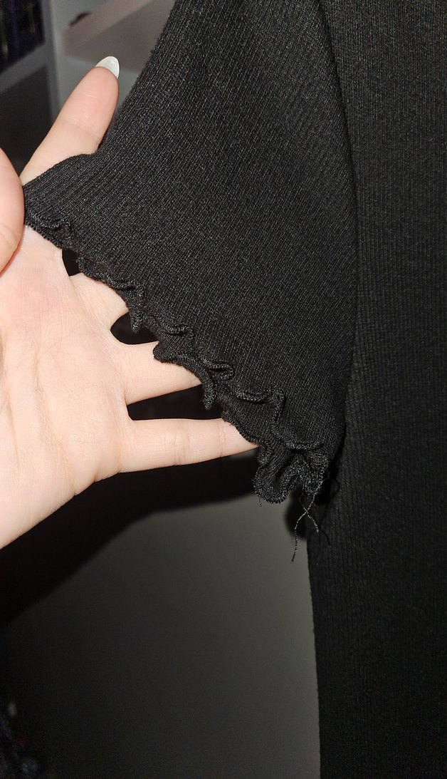 Siyah Midi Elbise - Görsel 2