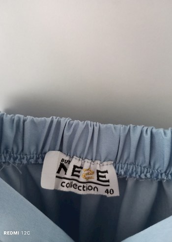 Mavi Pilili Uzun Askılı Kadın Elbise - Görsel 4