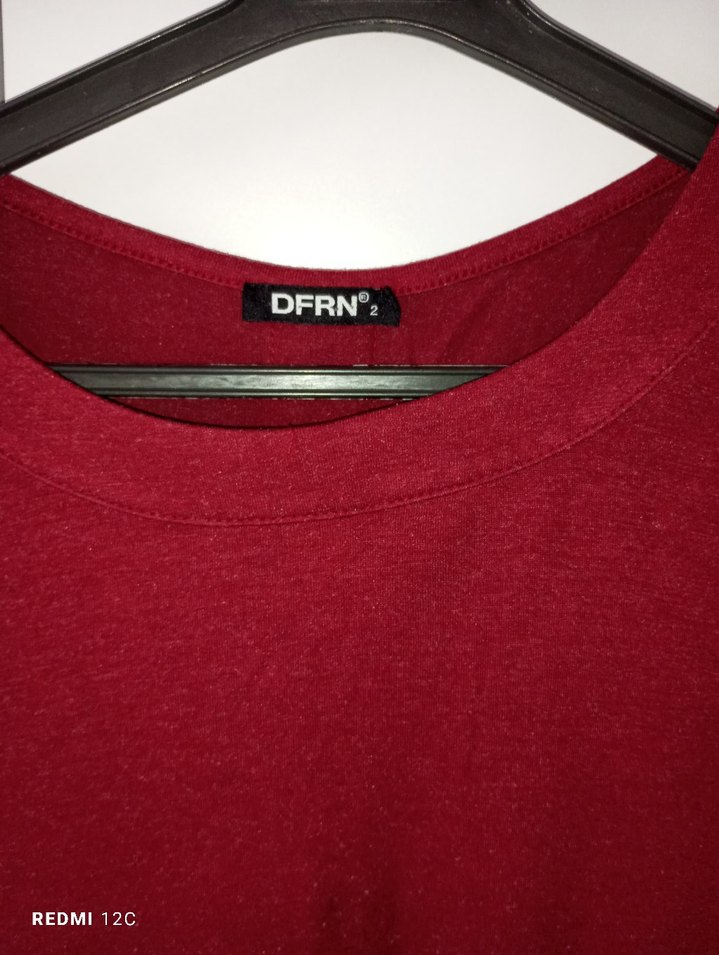 Uzun Kollu Kırmızı Kadın Tunik - Görsel 3