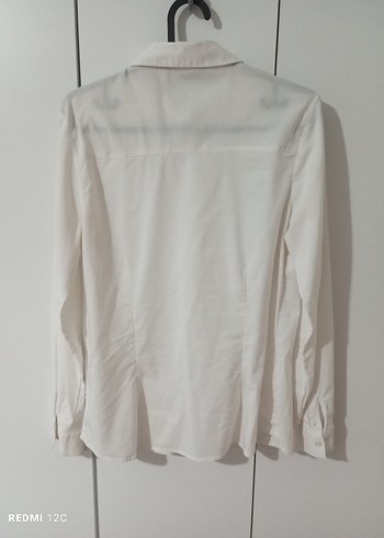 İnci Detaylı Uzun Kollu Beyaz Kadın Gömlek - Görsel 3