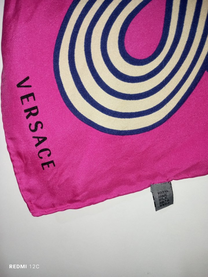 Pembe Renkli Modern Kadın İpek eşarp - Görsel 2