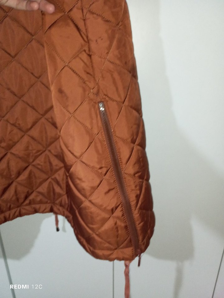 Kürklü Kahverengi Midi Kadın Yelek - Görsel 3