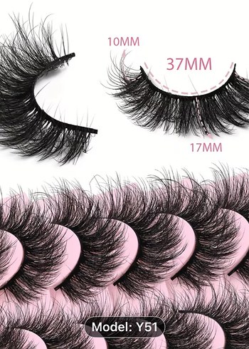 Takma Kirpik tek çift (sağ+sol göz olacak sekilde 2 adet toplam) - Görsel 2