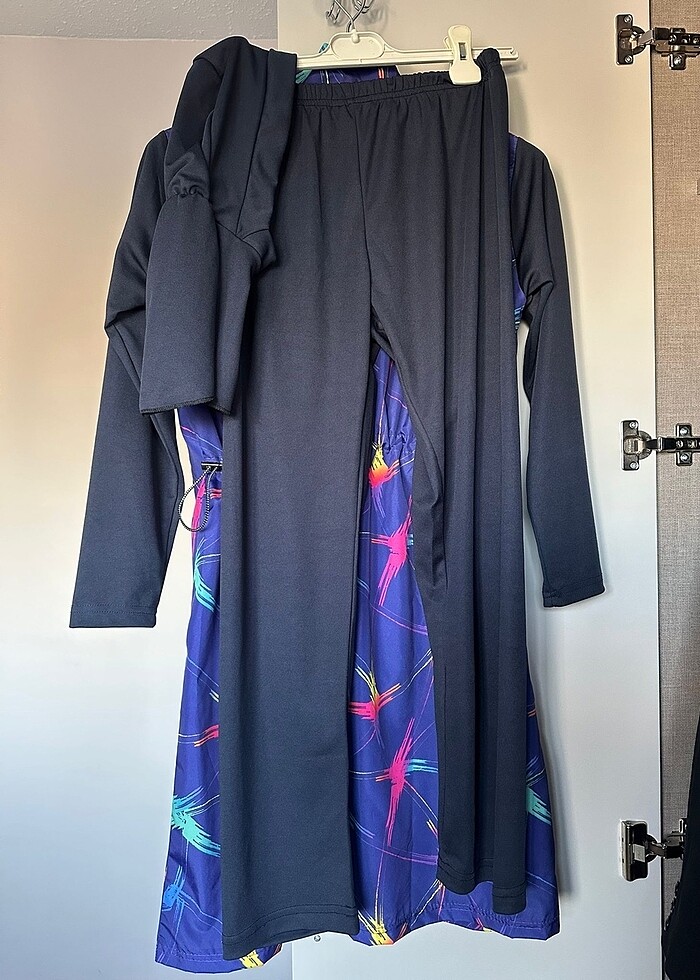 Mor-lacivert 3 parça haşema takımı - Görsel 4