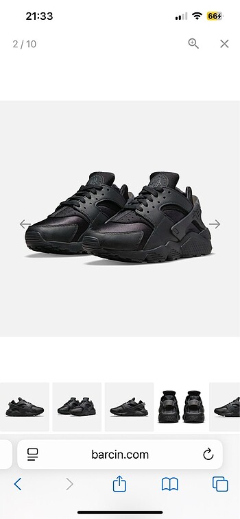 Nike Nike siyah huarache spor ayakkabı