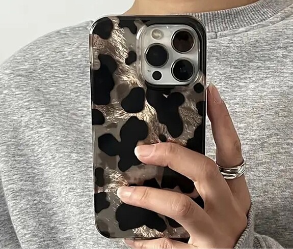 İnek desenli gradyan İPhone 13 kılıf