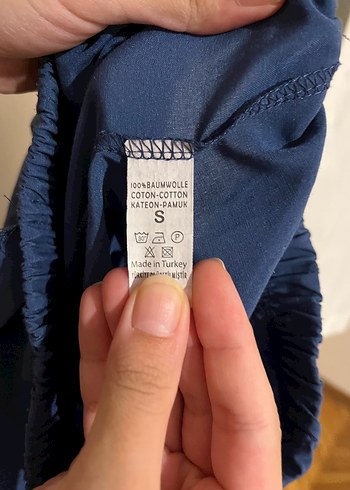 s Beden Mavi Keten Salaş Midi Kadın Eşofman