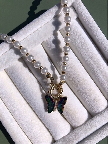 Kelebekli Çelik Kolye - Görsel 5