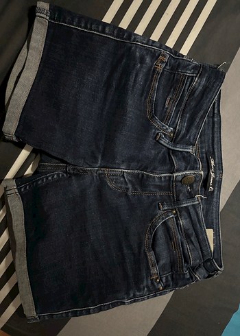 Koyu Lacivert Kadın Denim Mini Şort