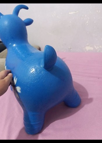 Mavi Çiçek Desenli Şişme Oyuncak - Görsel 5