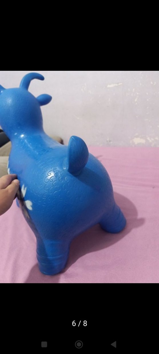 Mavi Çiçek Desenli Şişme Oyuncak - Görsel 5