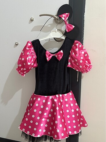 7 Yaş Beden pembe Renk Minnie Mouse Tütü Kostümü Pembe
