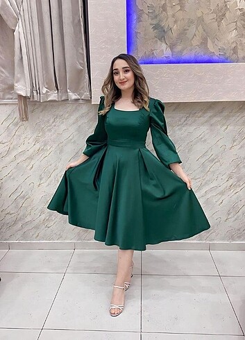 Diğer Midi boy saten elbise