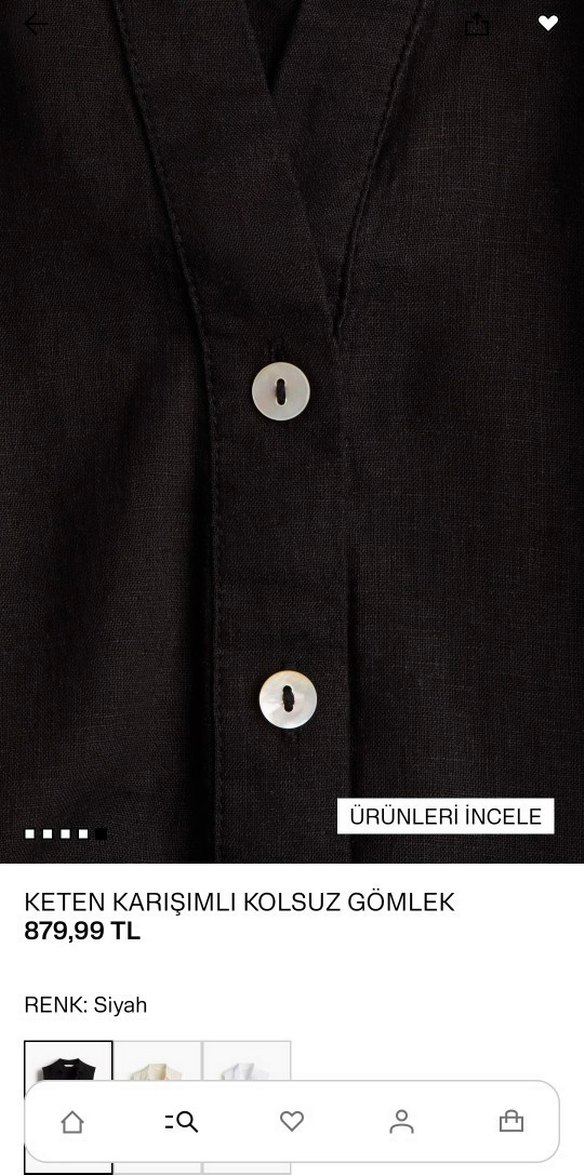 H&M S BEDEN KOLSUZ GÖMLEK - Görsel 2