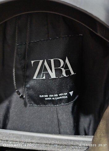 xs Beden zara deri ceket 