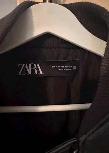 Zara Gri Deri Kadın Ceket - Görsel 4