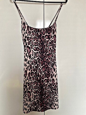 Diğer Leopar desenli mini elbise