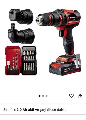 Einhell Kırmızı Kablosuz Matkap Seti