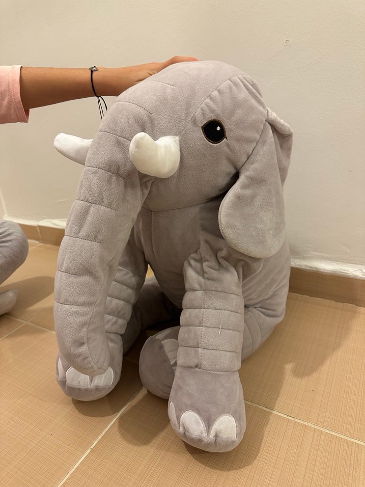 60cm Gri Peluş Fil Oyuncak - Görsel 2