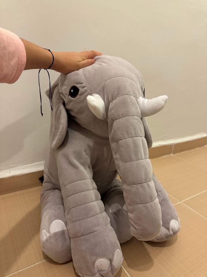 60cm Gri Peluş Fil Oyuncak - Görsel 3