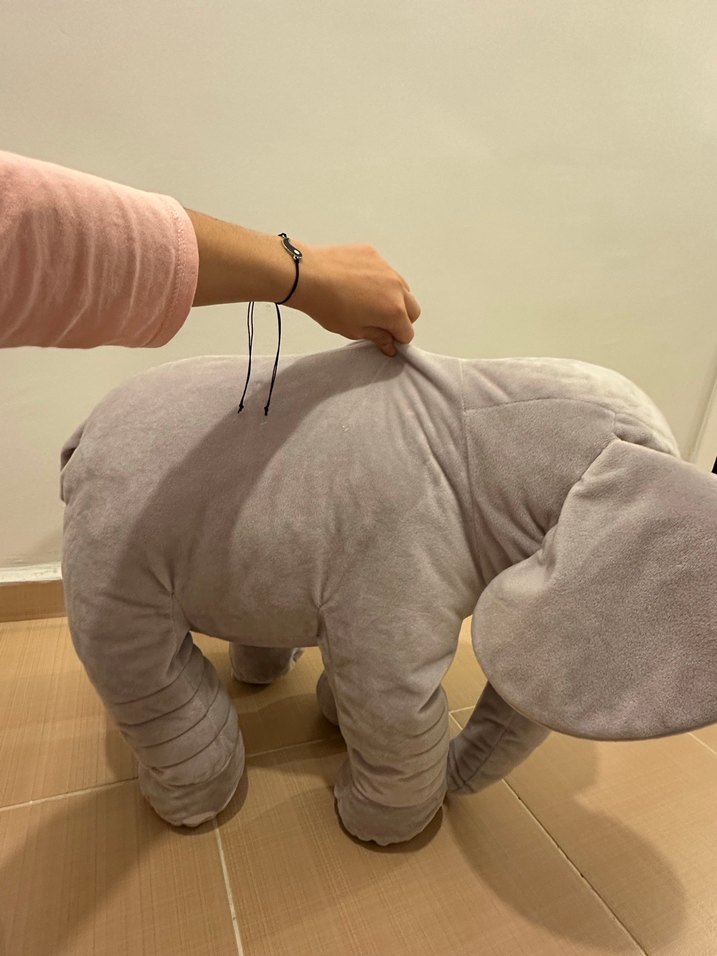 60cm Gri Peluş Fil Oyuncak - Görsel 4